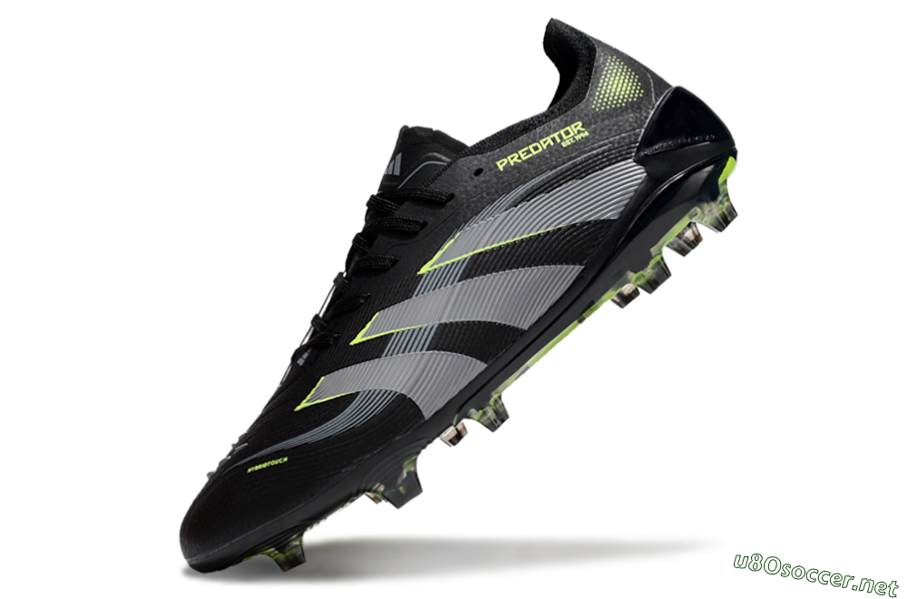Unisex Adidas Predator 25 Elite FG Football Boots - Black/Silver/Yellow 5
