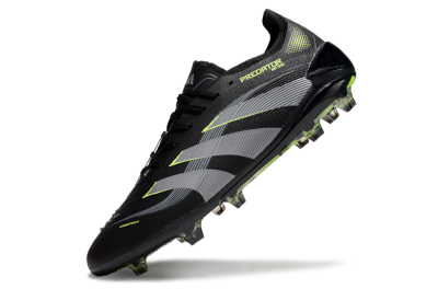 Unisex Adidas Predator 25 Elite FG Football Boots - Black/Silver/Yellow