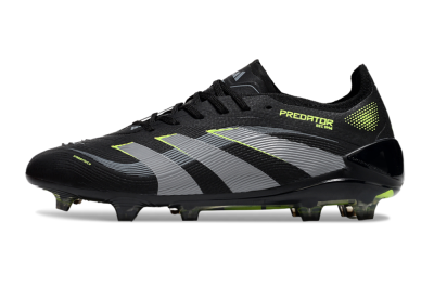 Unisex Adidas Predator 25 Elite FG Football Boots - Black/Silver/Yellow