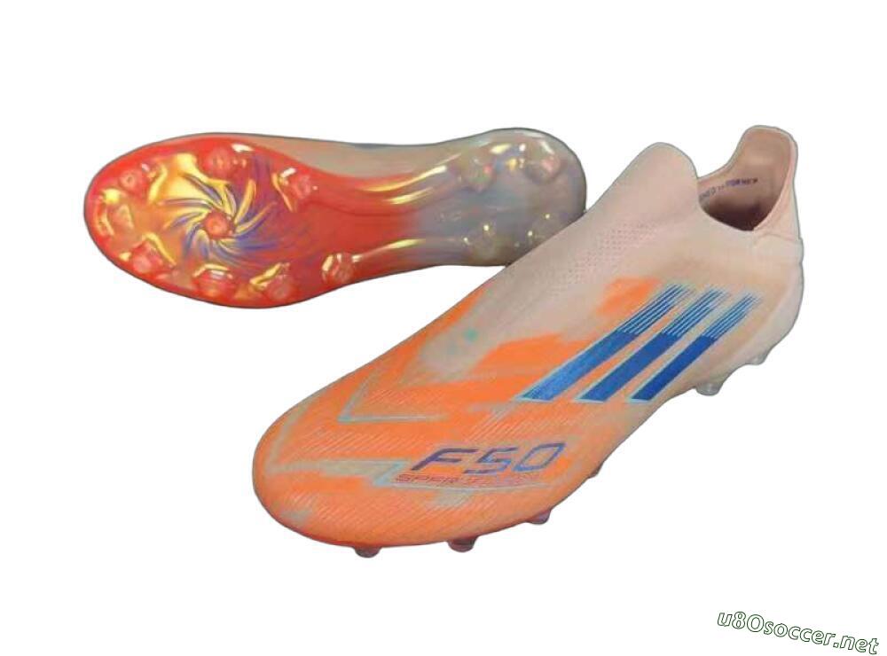 Men's Adidas F50 Elite FG Football Boots - Pink/Orange/Blue 3