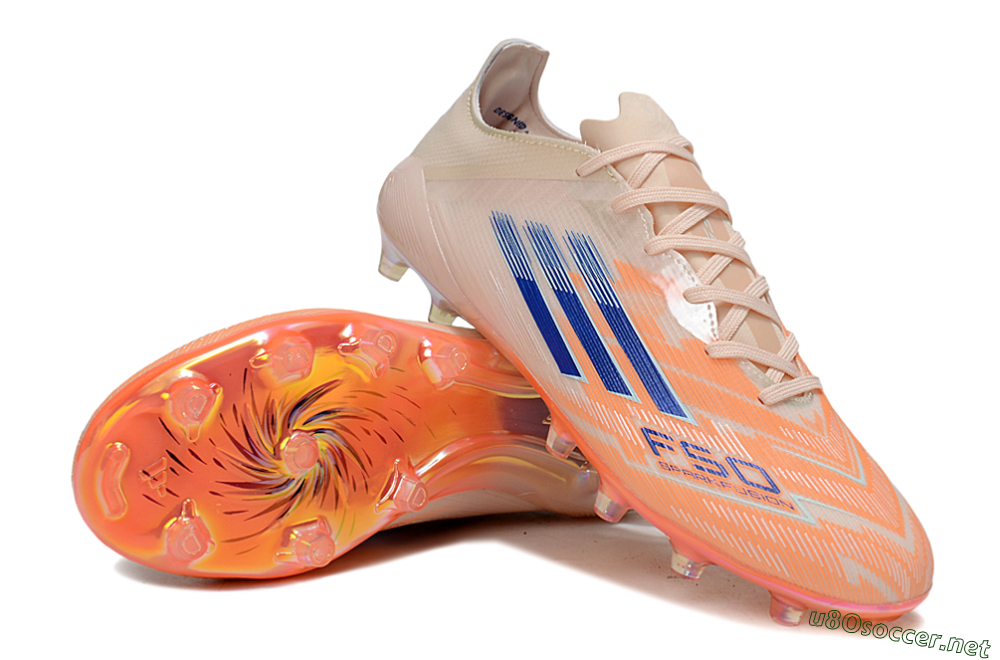 Men's Adidas F50 Elite FG Football Boots - Pink/Orange/Blue 4