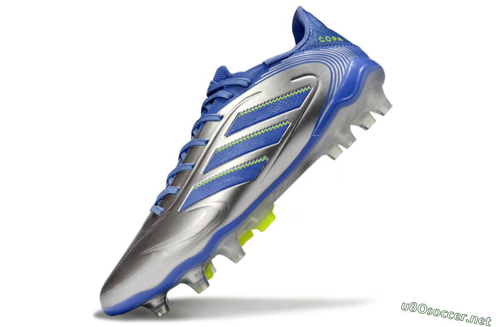 Men's Adidas Copa Pure 3 Elite FG Football Boots - Silver/Blue/Yellow 5