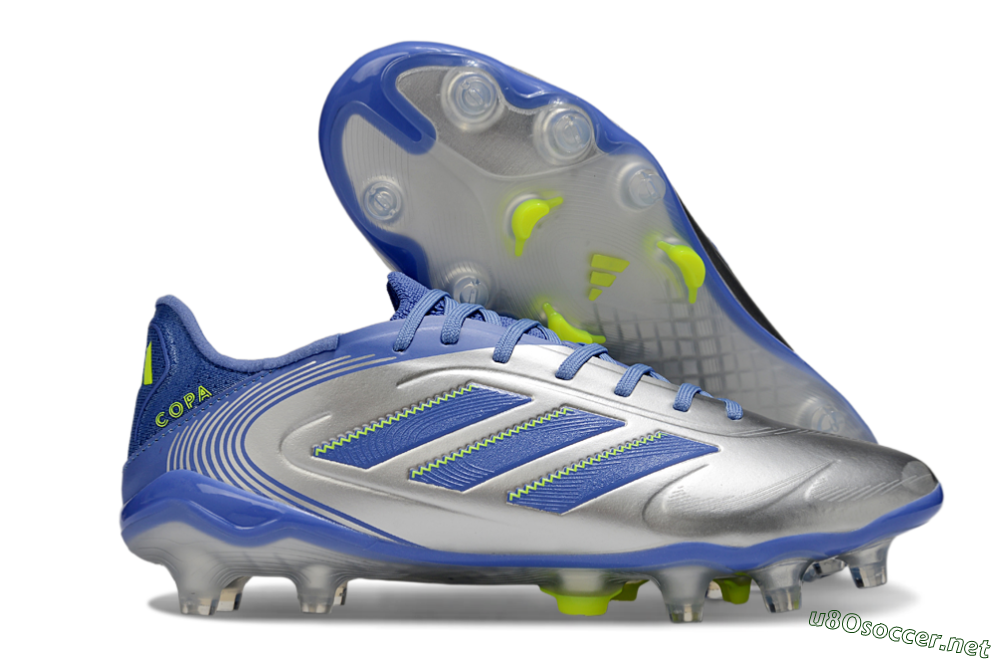 Men's Adidas Copa Pure 3 Elite FG Football Boots - Silver/Blue/Yellow 2