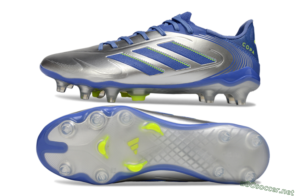 Men's Adidas Copa Pure 3 Elite FG Football Boots - Silver/Blue/Yellow 1