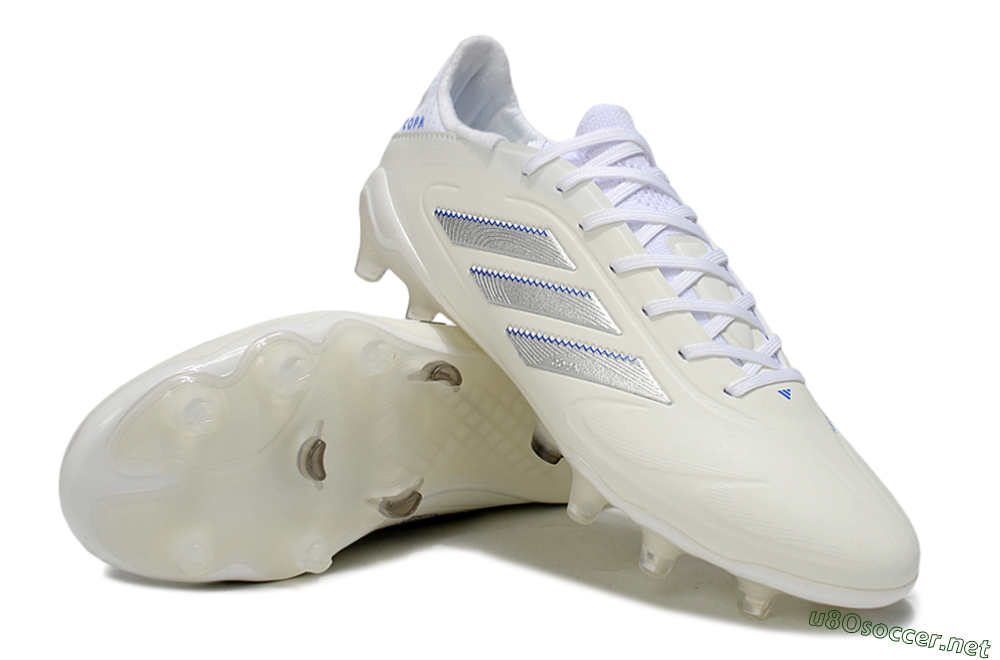 Men's Adidas Copa Pure 3 Elite FG Football Boots - Beige/Silver/Blue 3