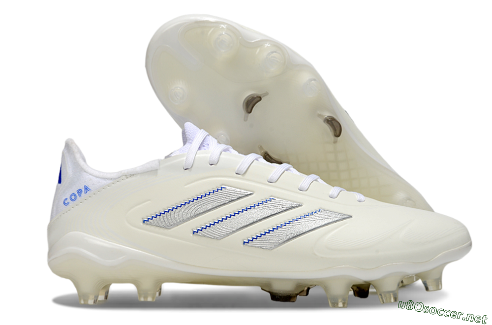 Men's Adidas Copa Pure 3 Elite FG Football Boots - Beige/Silver/Blue 2