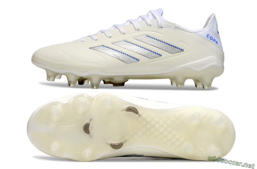 Men's Adidas Copa Pure 3 Elite FG Football Boots - Beige/Silver/Blue 1