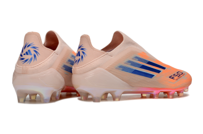 Men's Adidas F50+ Elite Laceless FG Football Boots - Pink/Orange/Blue