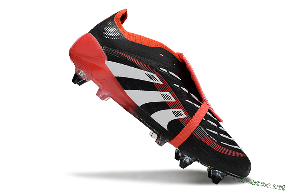 Men's Adidas Predator 25 Elite Foldover Tongue SG Football Boots - Black/White/Red 4