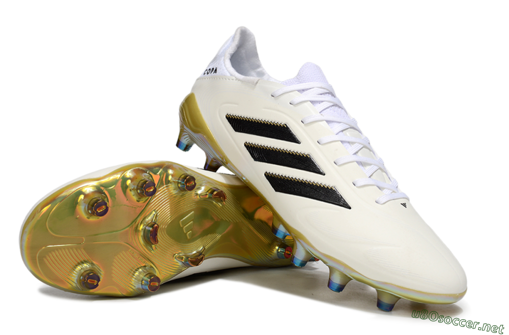 Men's Adidas Copa Pure 3 Elite FG Football Boots - Beige/Black/Gold 3
