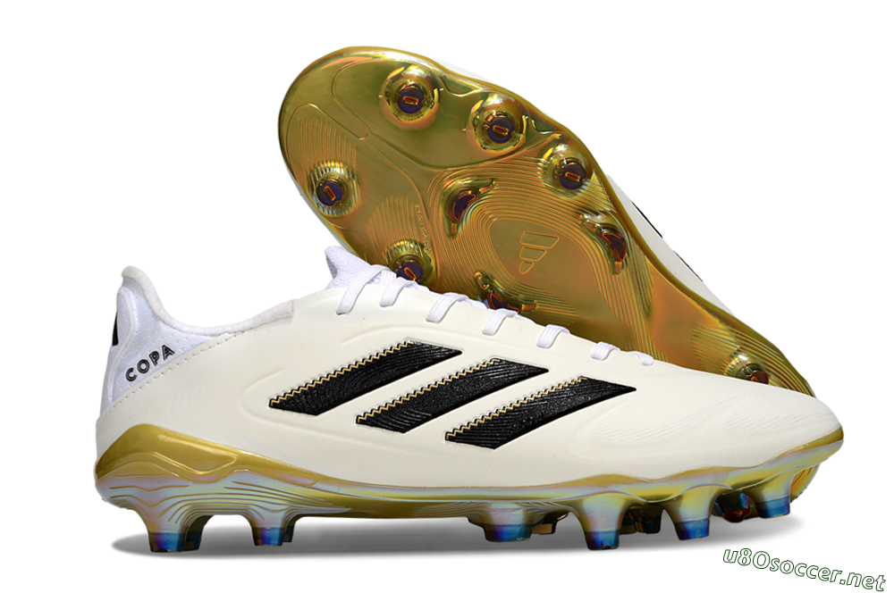 Men's Adidas Copa Pure 3 Elite FG Football Boots - Beige/Black/Gold 2