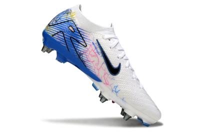 Men's Nike Air Zoom Mercurial Vapor 16 Elite SG Football Boots - White/Black/Blue
