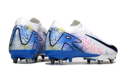 Men's Nike Air Zoom Mercurial Vapor 16 Elite SG Football Boots - White/Black/Blue