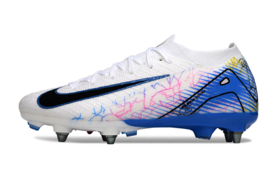 Men's Nike Air Zoom Mercurial Vapor 16 Elite SG Football Boots - White/Black/Blue