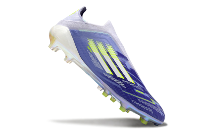Men's Adidas F50+ Elite Laceless FG Football Boots - Blue/White/Yellow