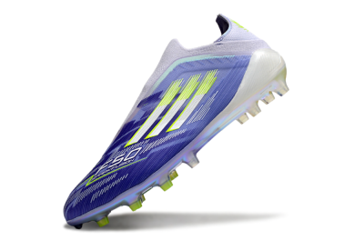 Men's Adidas F50+ Elite Laceless FG Football Boots - Blue/White/Yellow