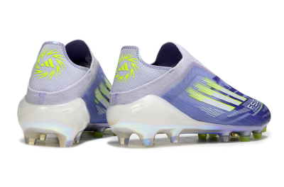 Men's Adidas F50+ Elite Laceless FG Football Boots - Blue/White/Yellow