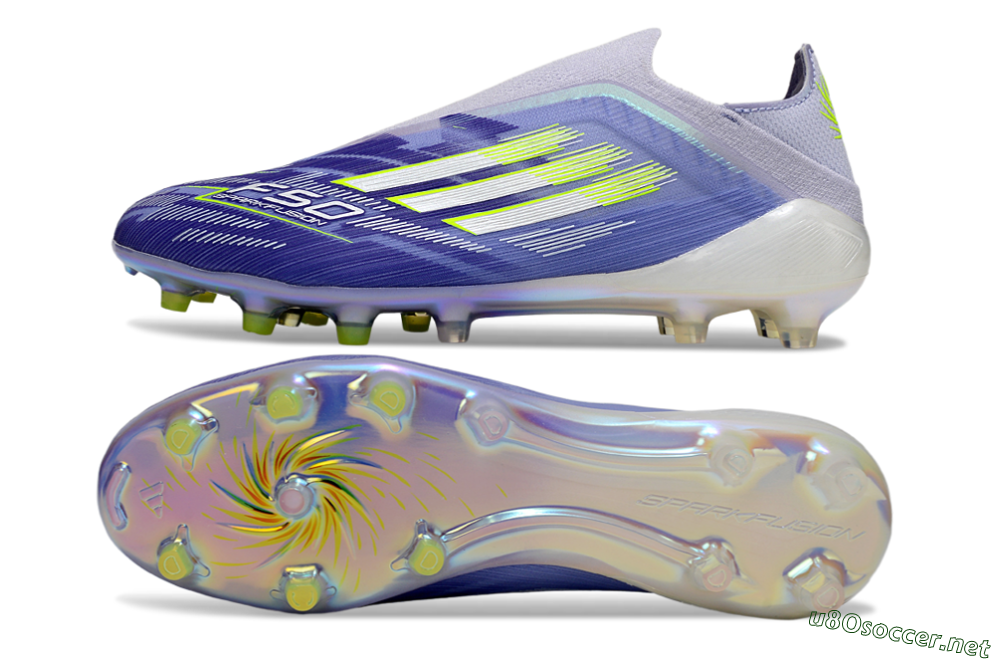 Men's Adidas F50+ Elite Laceless FG Football Boots - Blue/White/Yellow 1