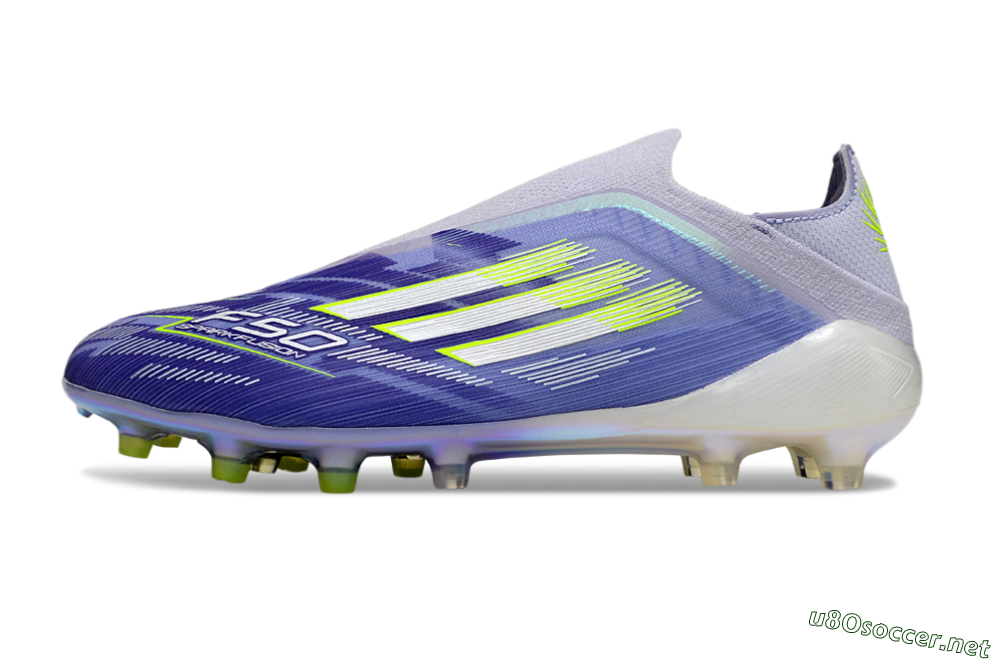 Men's Adidas F50+ Elite Laceless FG Football Boots - Blue/White/Yellow 0