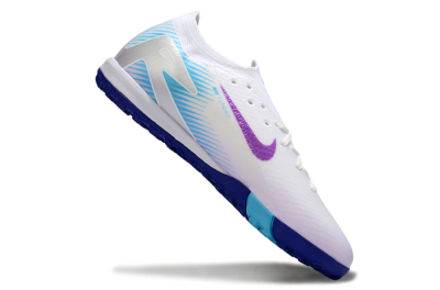 Men's Nike Air Zoom Mercurial Vapor 16 Elite TF Football Shoes - White/Purple/Silver