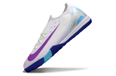 Men's Nike Air Zoom Mercurial Vapor 16 Elite TF Football Shoes - White/Purple/Silver
