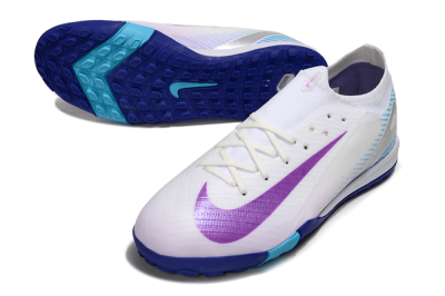Men's Nike Air Zoom Mercurial Vapor 16 Elite TF Football Shoes - White/Purple/Silver