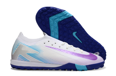 Men's Nike Air Zoom Mercurial Vapor 16 Elite TF Football Shoes - White/Purple/Silver