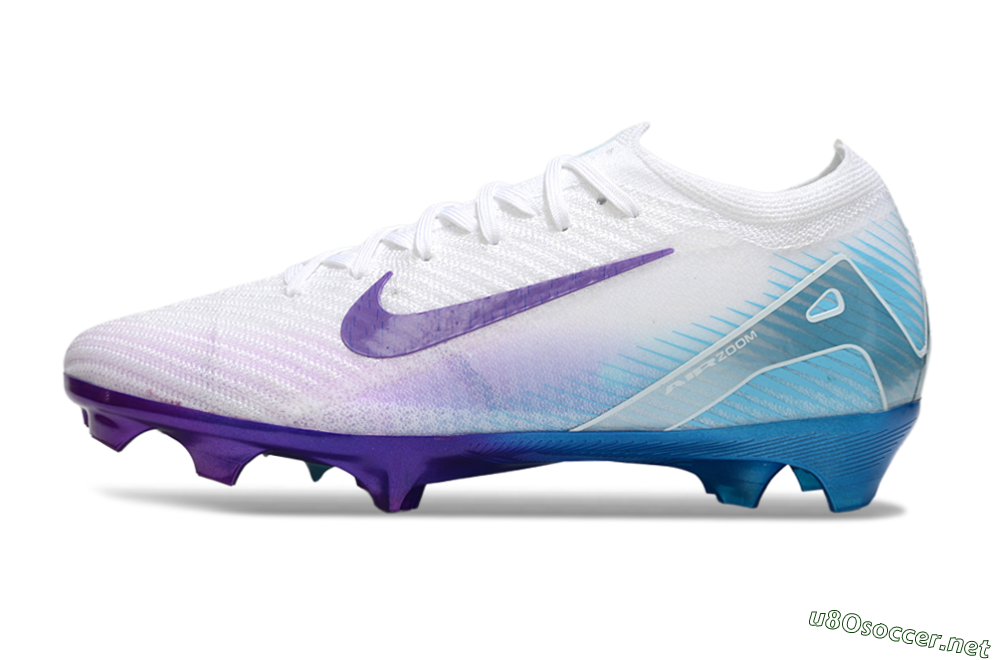 Men's Nike Air Zoom Mercurial Vapor 16 Elite FG Football Boots - White/Purple/Jade 0