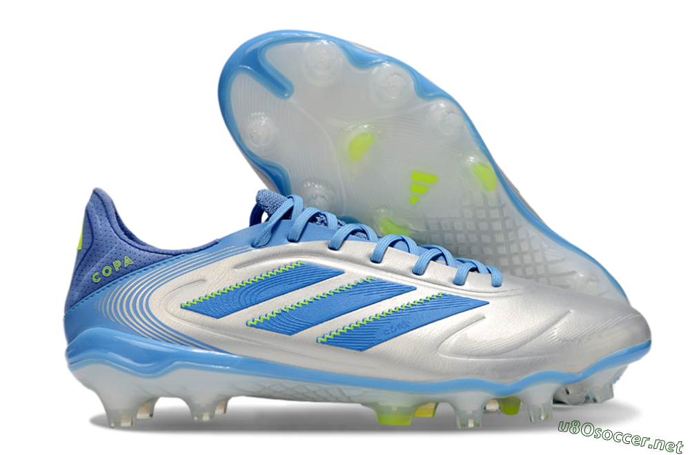 Men's Adidas Copa Pure 3 Elite FG Football Boots - Silver/Blue/Yellow 2