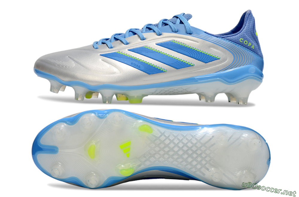 Men's Adidas Copa Pure 3 Elite FG Football Boots - Silver/Blue/Yellow 1