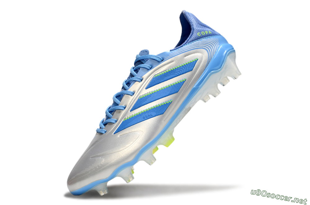 Men's Adidas Copa Pure 3 Elite FG Football Boots - Silver/Blue/Yellow 5