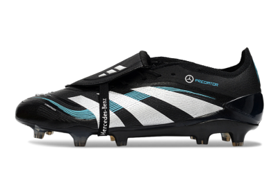 Men's Adidas Predator 25 Elite Foldover Tongue FG Football Boots - Black/White/Jade