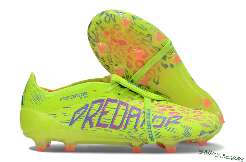 Men's Adidas Predator 25 Elite Foldover Tongue FG Football Boots - Yellow/Blue/Red 2