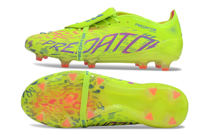 Men's Adidas Predator 25 Elite Foldover Tongue FG Football Boots - Yellow/Blue/Red