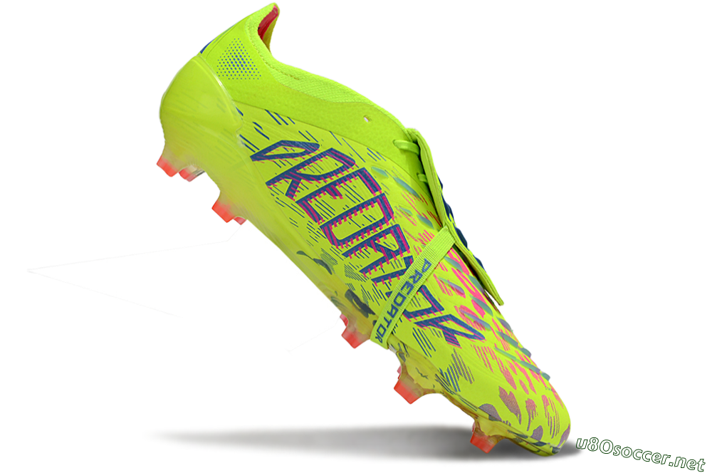 Men's Adidas Predator 25 Elite Foldover Tongue FG Football Boots - Yellow/Blue/Red 4