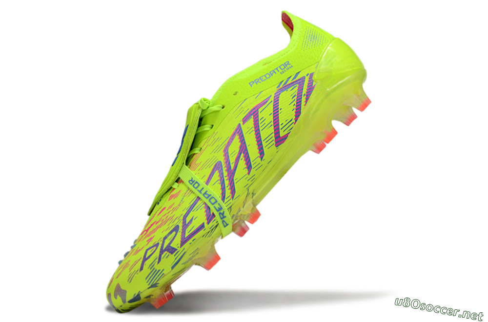 Men's Adidas Predator 25 Elite Foldover Tongue FG Football Boots - Yellow/Blue/Red 5