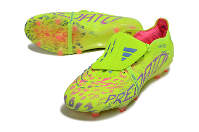 Men's Adidas Predator 25 Elite Foldover Tongue FG Football Boots - Yellow/Blue/Red