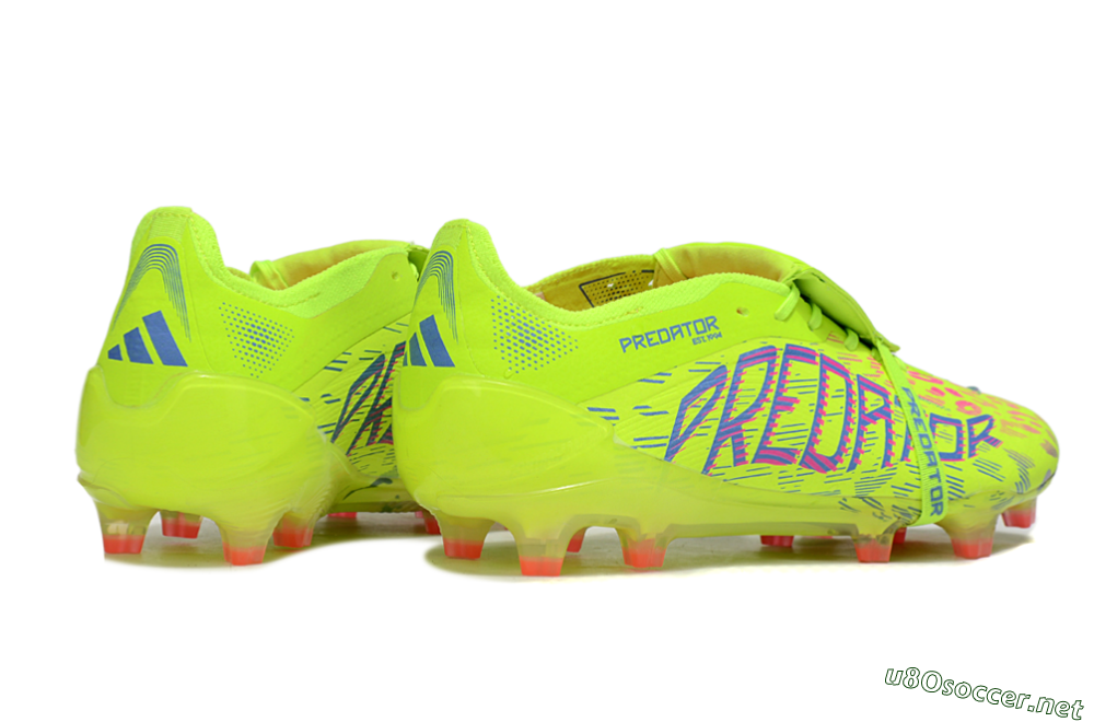 Men's Adidas Predator 25 Elite Foldover Tongue FG Football Boots - Yellow/Blue/Red 6