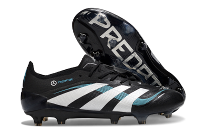 Men's Adidas Predator 25 Elite FG Football Boots - Black/White/Jade