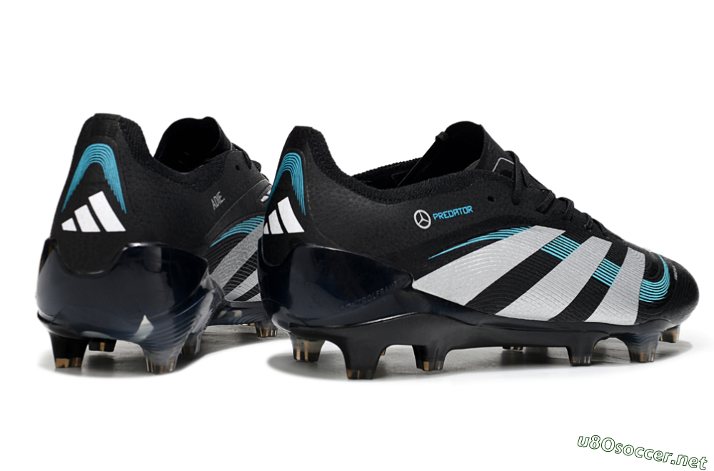 Men's Adidas Predator 25 Elite FG Football Boots - Black/White/Jade 6