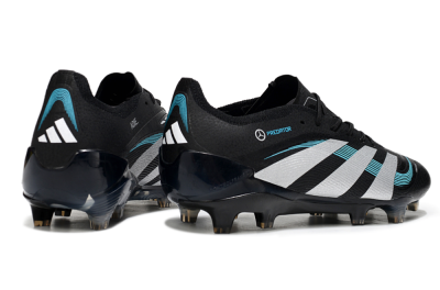 Men's Adidas Predator 25 Elite FG Football Boots - Black/White/Jade