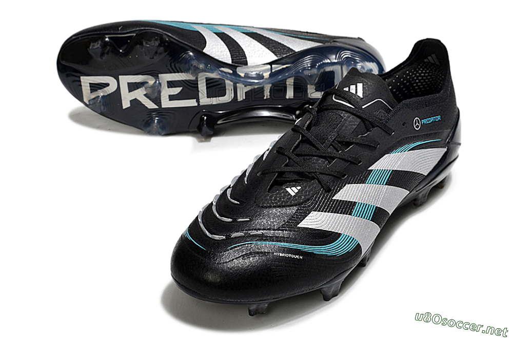 Men's Adidas Predator 25 Elite FG Football Boots - Black/White/Jade 3