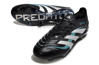 Men's Adidas Predator 25 Elite FG Football Boots - Black/White/Jade