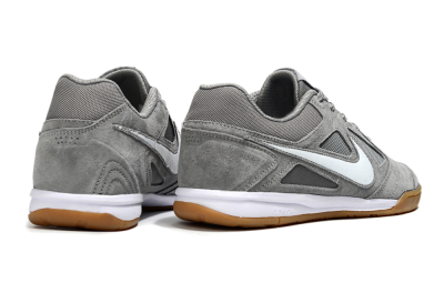 Men's Nike SB Gato IC Football Shoes - Grey/White
