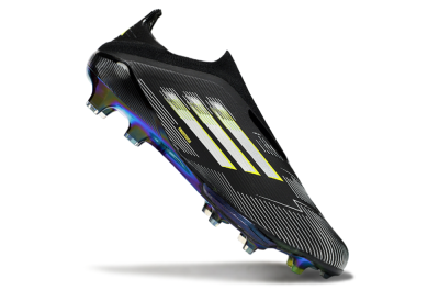 Men's Adidas F50+ Elite Lightstrike Pro Laceless FG Football Boots - Black/Silver/Gold