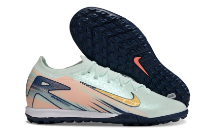 Men's Nike Air Zoom Mercurial Vapor 16 Elite TF Football Shoes - Jade/Yellow/Blue