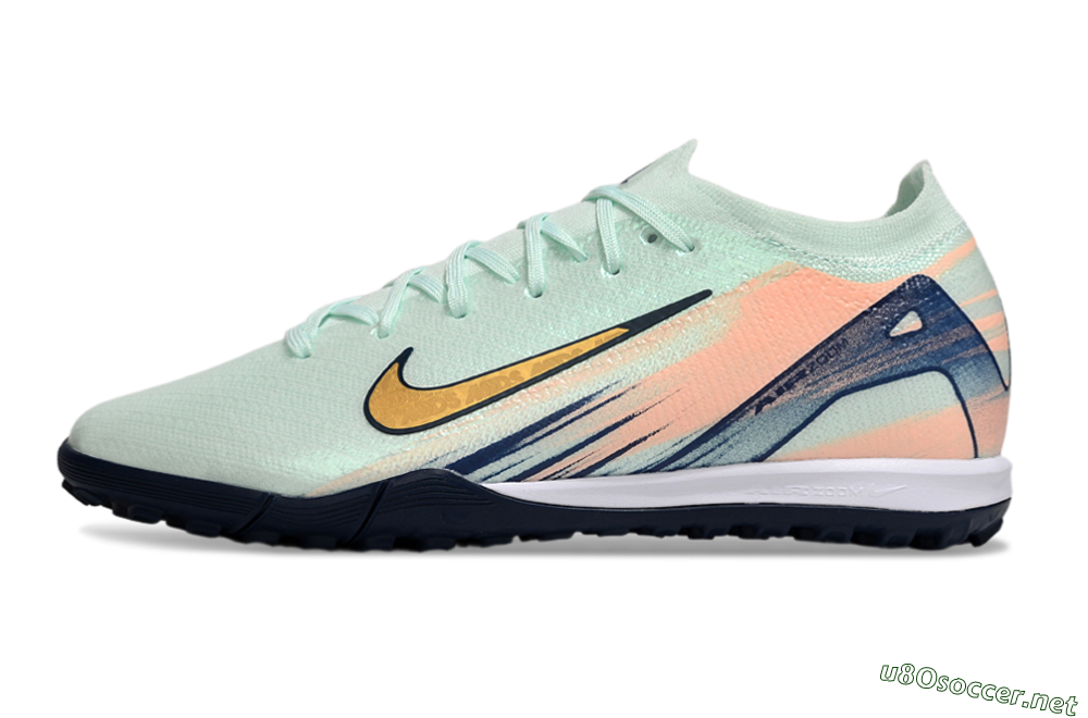 Men's Nike Air Zoom Mercurial Vapor 16 Elite TF Football Shoes - Jade/Yellow/Blue 0