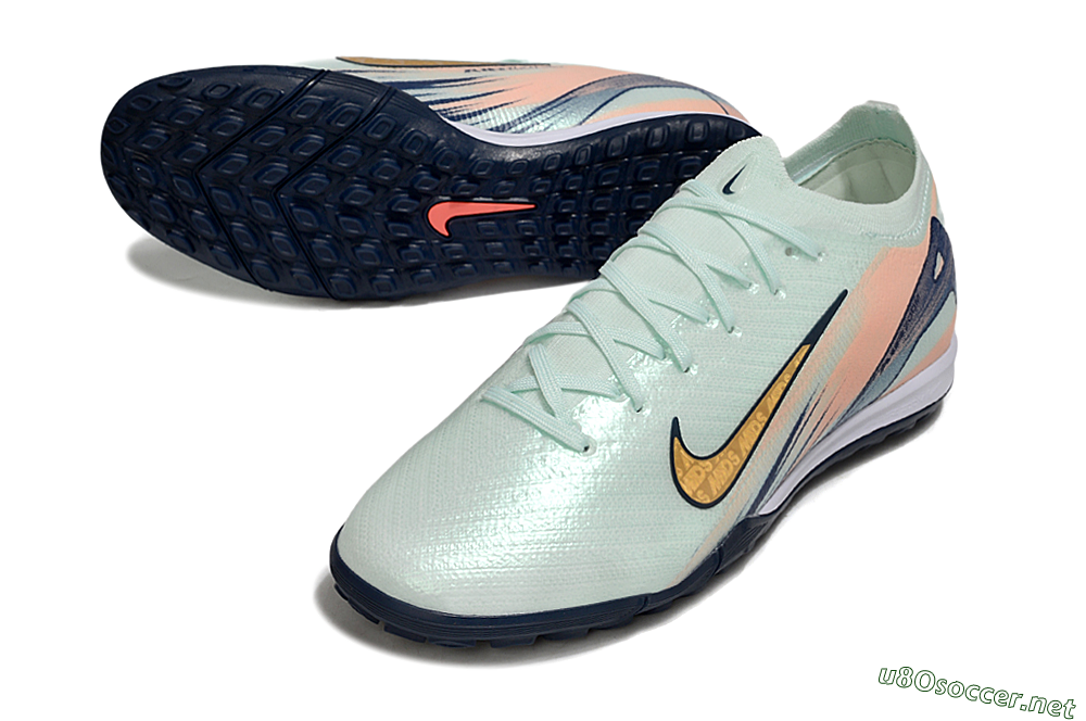 Men's Nike Air Zoom Mercurial Vapor 16 Elite TF Football Shoes - Jade/Yellow/Blue 3