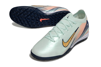 Men's Nike Air Zoom Mercurial Vapor 16 Elite TF Football Shoes - Jade/Yellow/Blue