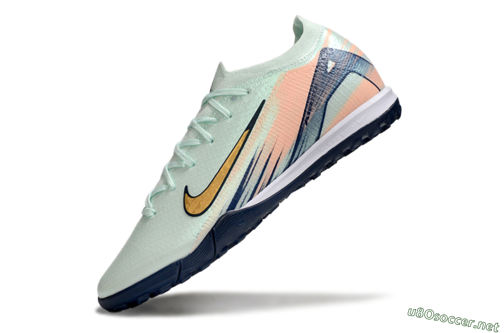 Men's Nike Air Zoom Mercurial Vapor 16 Elite TF Football Shoes - Jade/Yellow/Blue 5